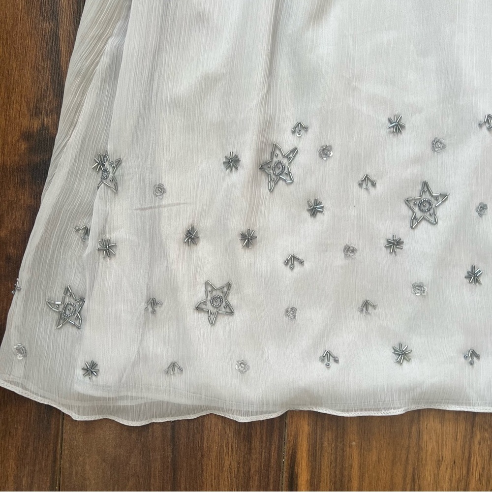 SMART SET Grey Embellished Chiffon Dress – Size M - Picture 3 of 9